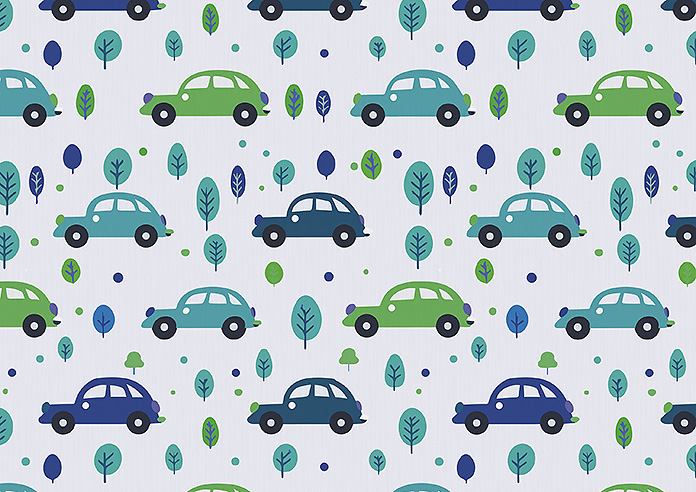 Leafy Lane, Aqua - Roman Blind - Image 7